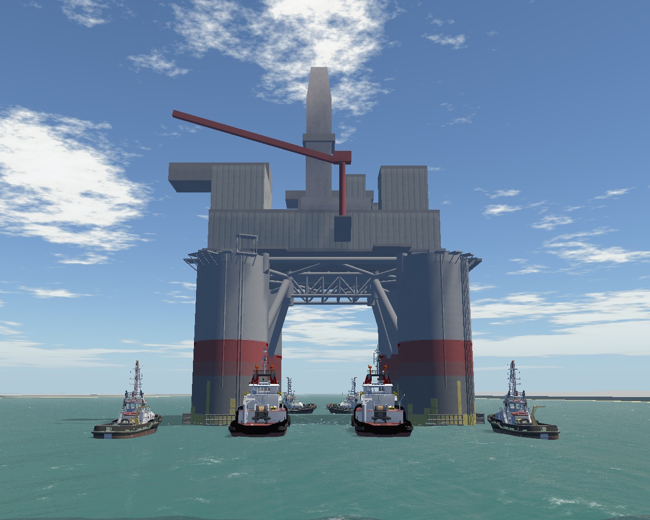 Towing big foot oil rig