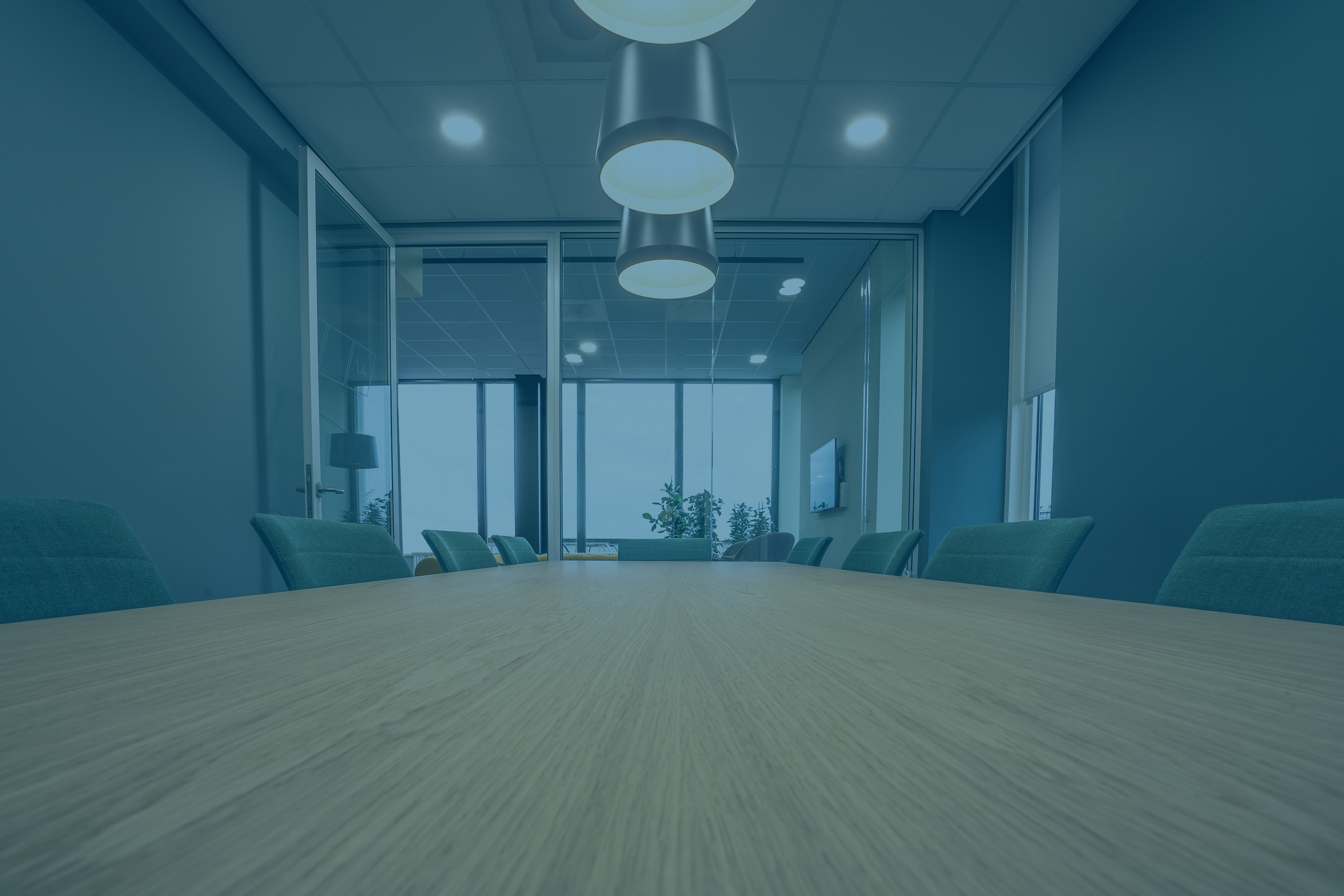 An image of a meeting room table