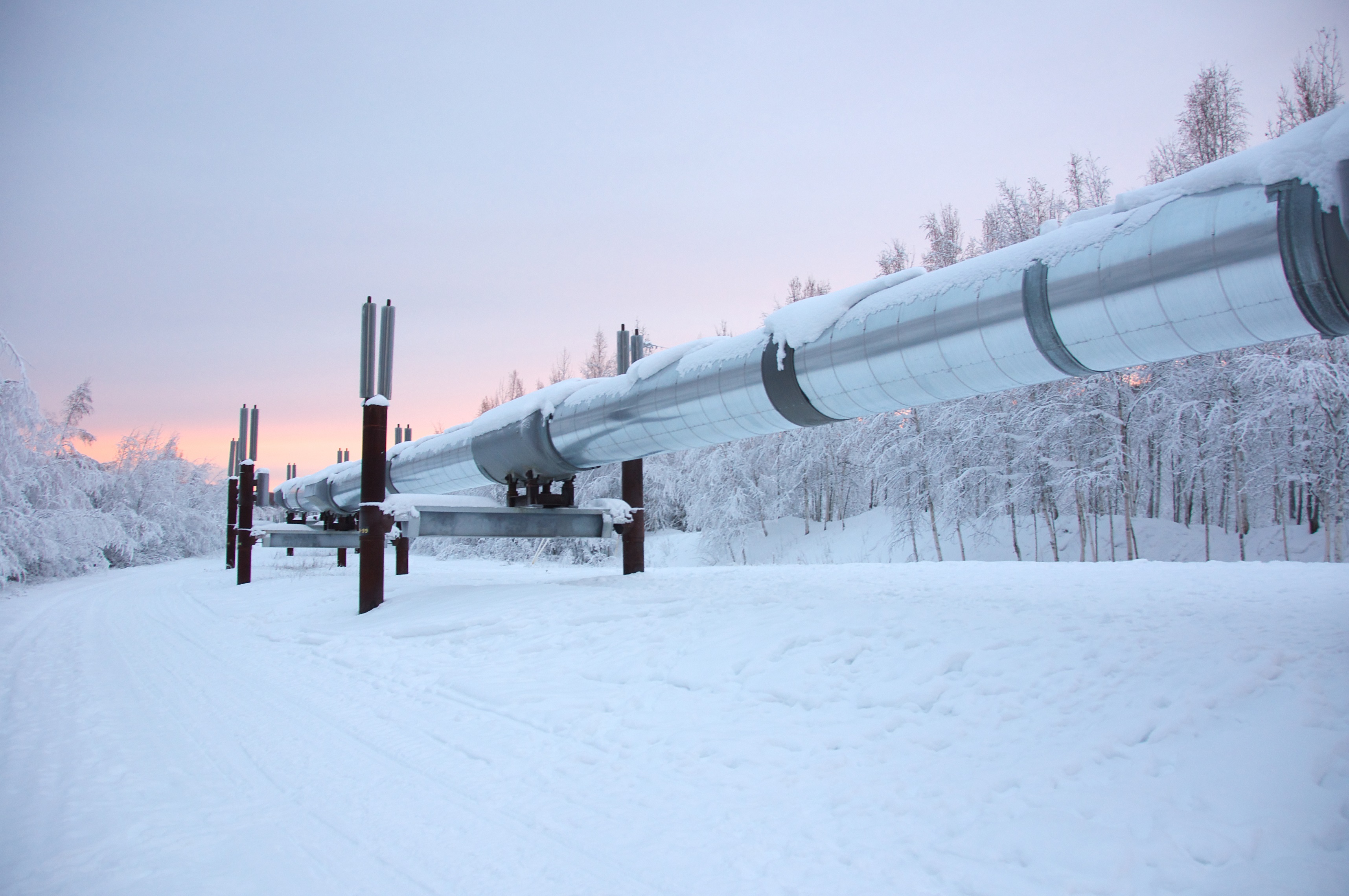 Pipeline in snowy environment