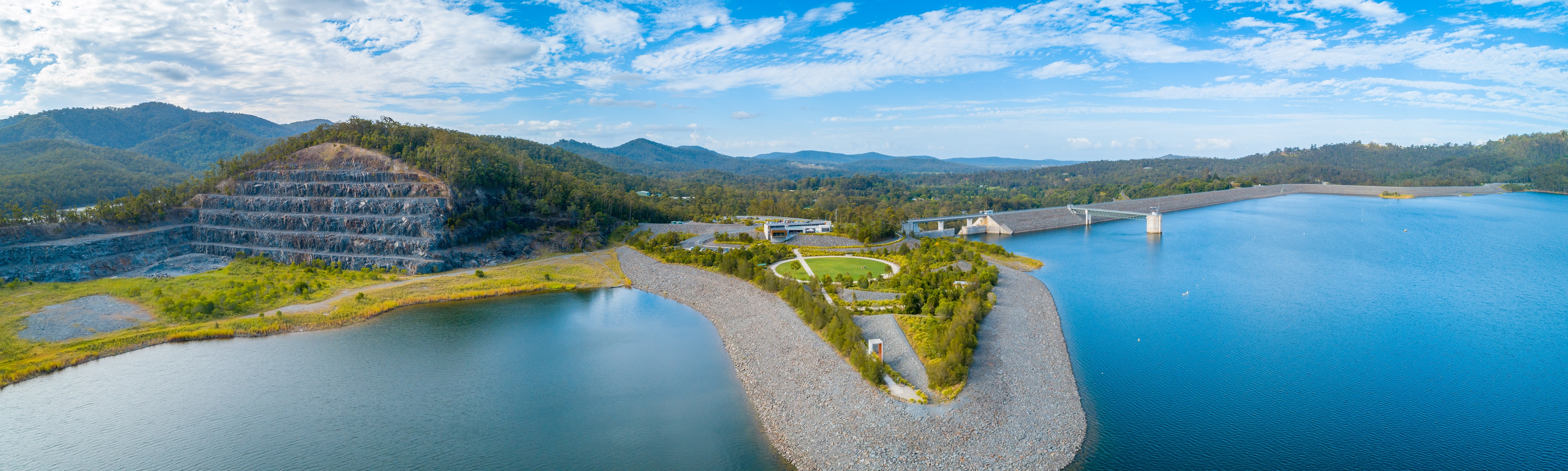 Panoramic view of a climate risk coastline