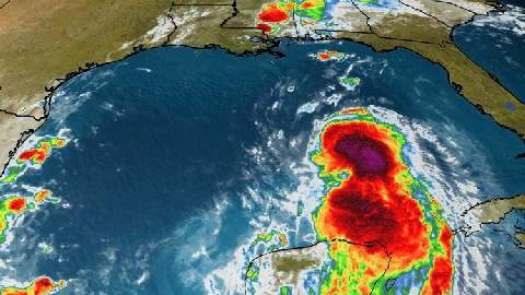 Moving graphic : Hurricane simulation