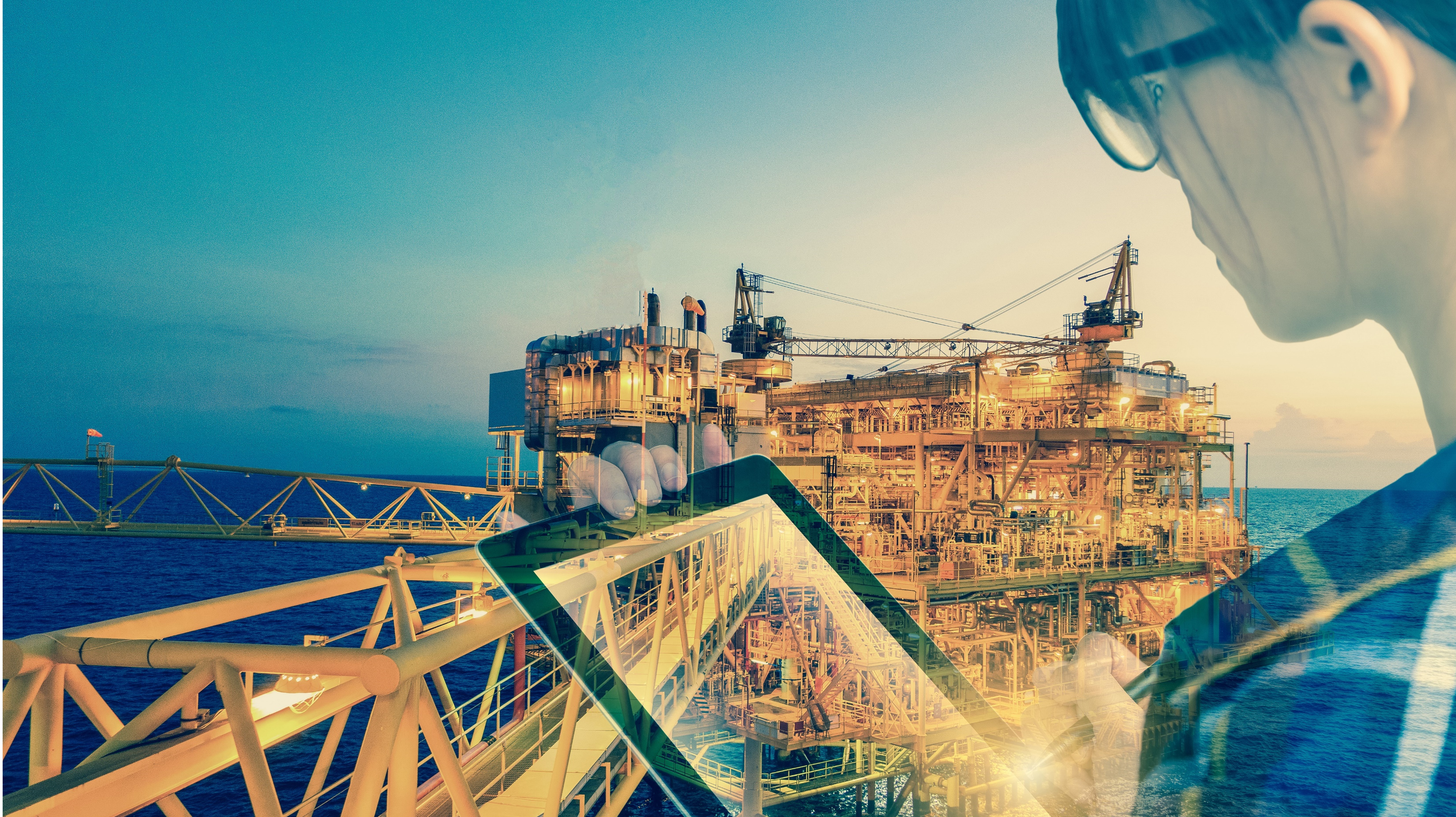Stylised image of surveyor on offshore vessel