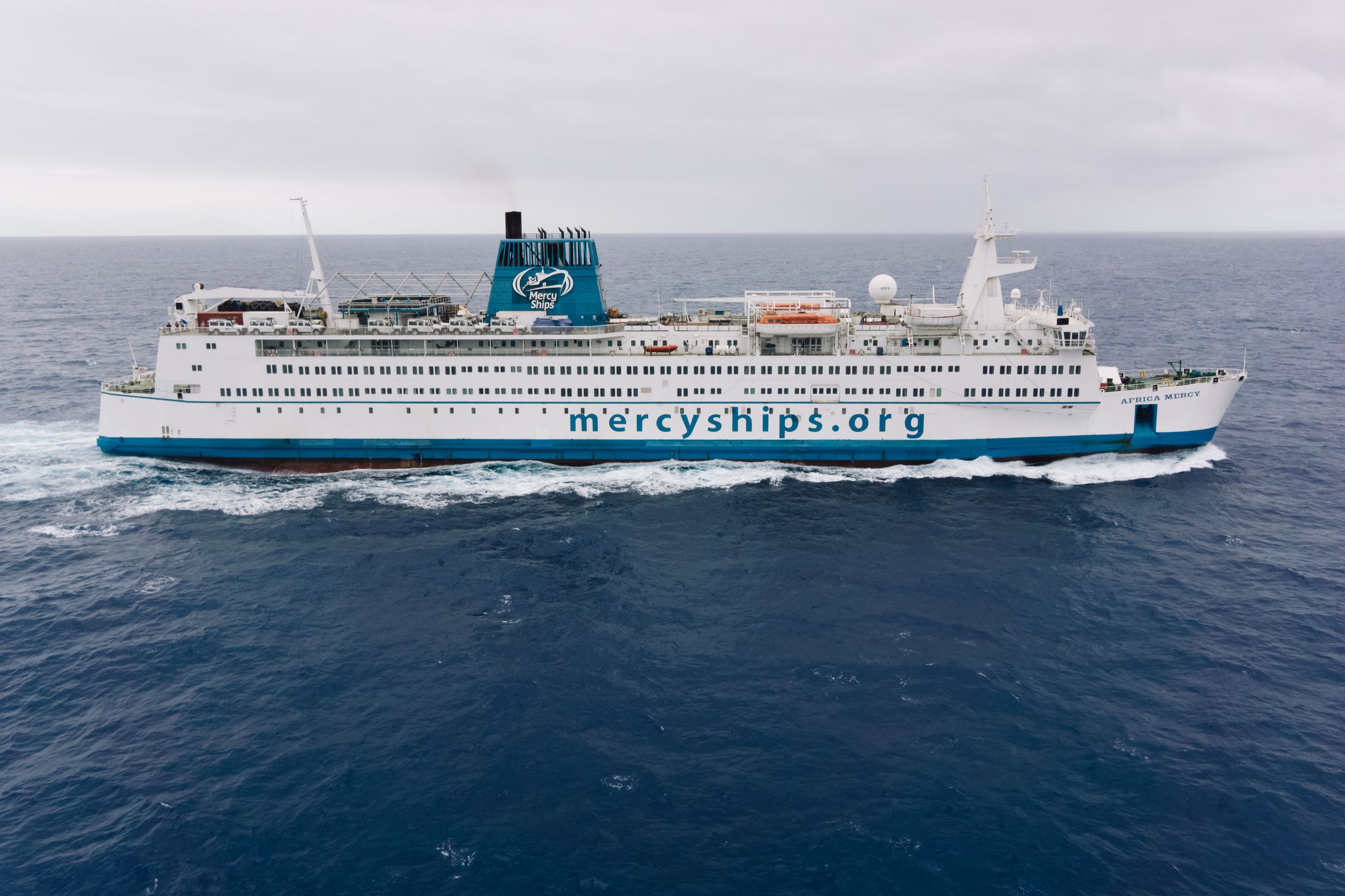 The vessel Mercy Africa at sea