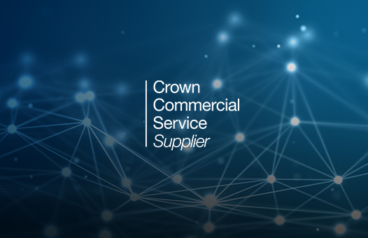 Bright light dots connected by fine lines overlaid with the BMT nautilus and the Crown Commercial Service Supplier logo 